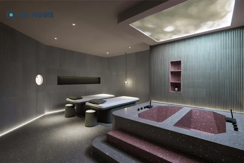 Thiết kế bể bơi và bồn tắm phổ biến trong loại hình spa đẳng cấp, phục vụ khách hàng thương lưu