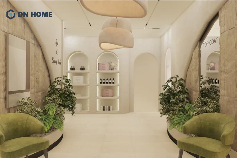 Chú ý lựa chọn đồ vật trang trí không gian spa có kiểu dáng tinh tế, thể hiện hình ảnh chuyên nghiệp