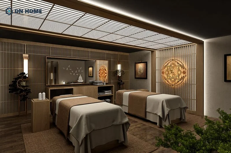 Thiết kế spa cần đảm bảo khu vực trị liệu phải được bố trí ở nơi yên tĩnh, riêng tư