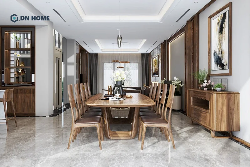 Bộ bàn ghế ăn gỗ óc chó ngày càng được ưa chuộng bởi có giá trị cao về thẩm mỹ, đẳng cấp
