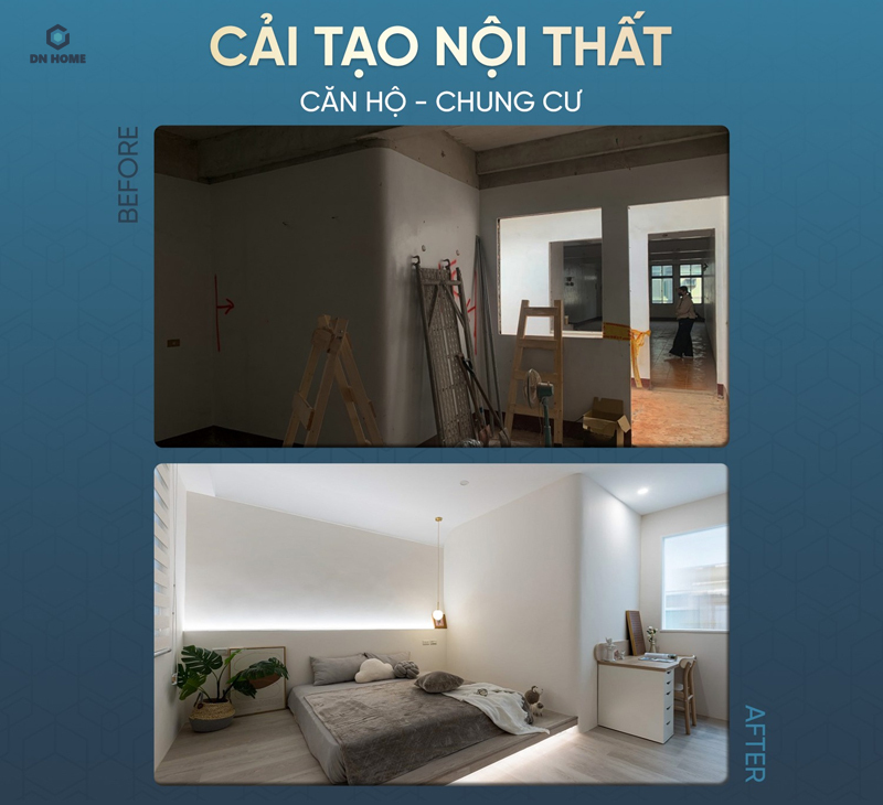 Nên thay đổi màu sắc và hệ thống ánh sáng để tạo nên diện mạo mới sau khi cải tạo không gian nội thất