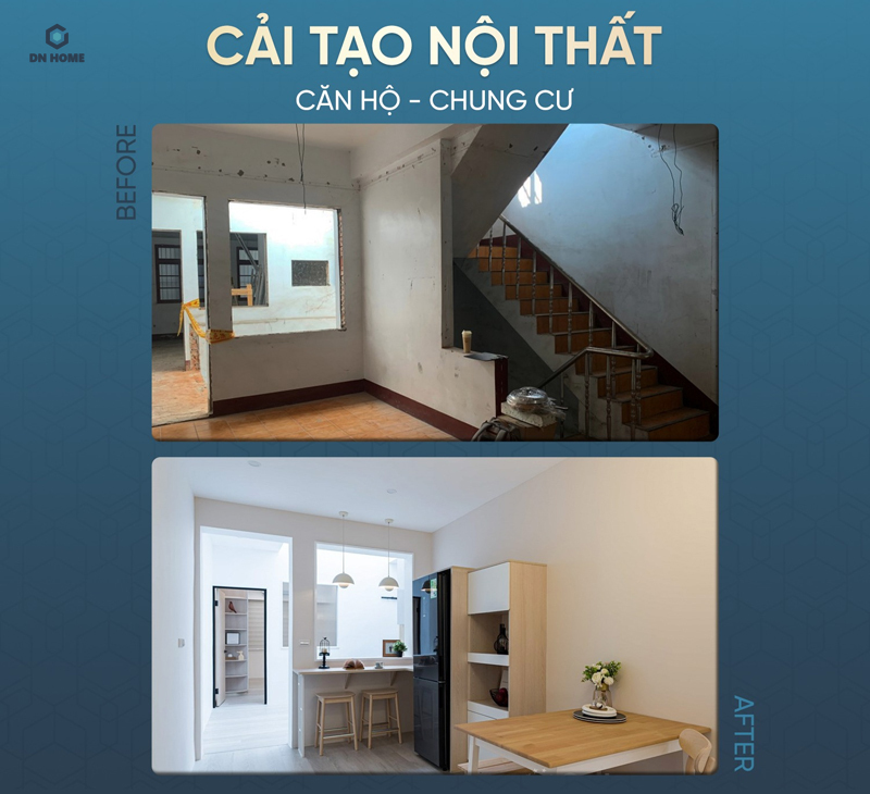 Khi cải tạo lại nội thất cần chú ý hạn chế tối đa việc phá dỡ tường để tránh ảnh hưởng đến cấu trúc