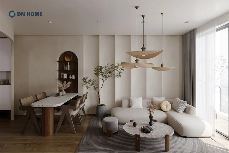 Khi thiết kế nội thất phong cách Wabi Sabi không thể thiếu yếu tố ánh sáng tự nhiên