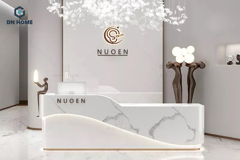 Nên ưu tiên lựa chọn quầy spa lễ tân có màu sắc trung tính hoặc pastel