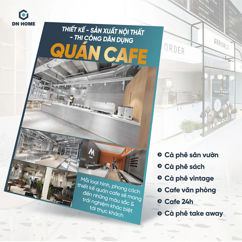 Nội Thất Điểm Nhấn tự hào là đơn vị thiết kế quán cafe chất lượng, chuyên nghiệp và uy tín