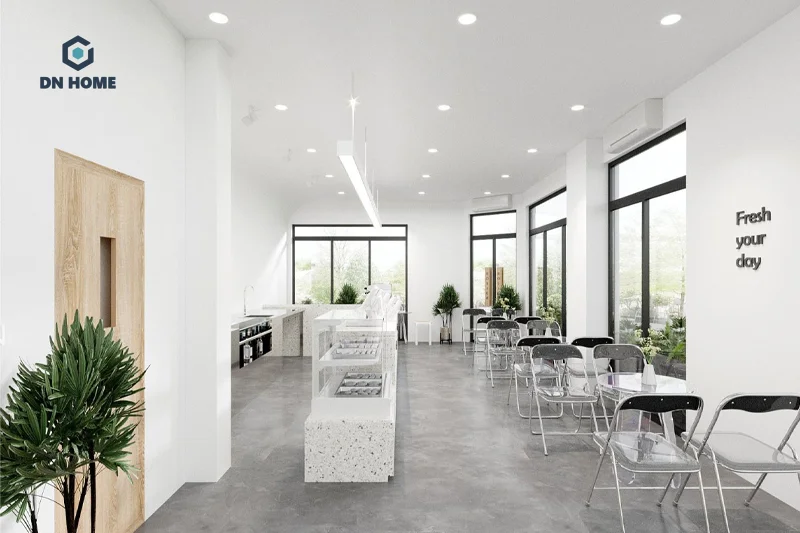 Cần bố trí bàn ghế trong quán cafe 5x20 khoa học để tạo lối di chuyển thoải mái