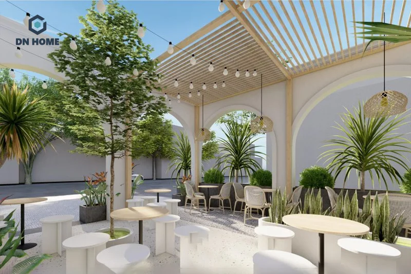 Ánh sáng tự nhiên là yếu tố không thể thiếu khi thiết kế quán cafe phong cách Địa Trung Hải