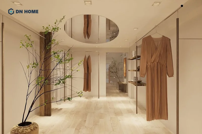 Các chất liệu thô mộc được sử dụng chủ yếu khi trang trí shop theo phong cách Boutique