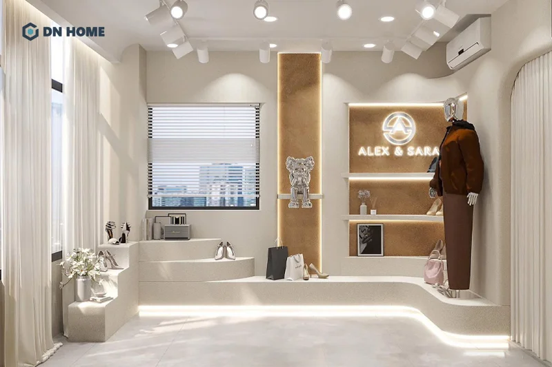 Nên sử dụng đèn rọi, đèn spotlight khi trang trí cửa hàng để làm nổi bật sản phẩm trưng bày