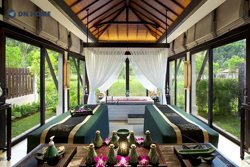 Các yếu tố dân tộc được sử dụng phổ biến trong không gian nội thất spa truyền thống