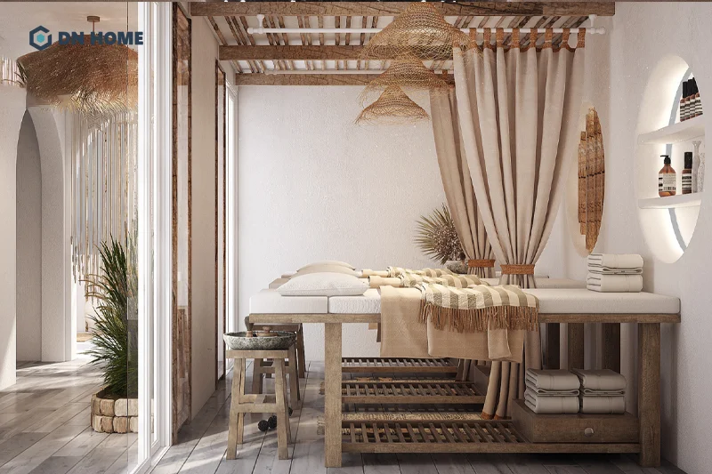 Spa phong cách Địa Trung Hải tận dụng tối đa nguồn ánh sáng tự nhiên 