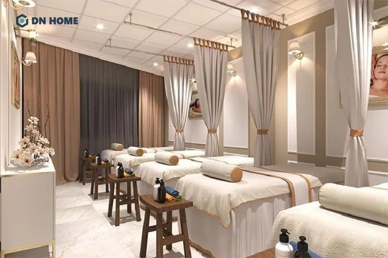 Thiết kế spa còn giúp tối ưu diện tích, tạo nên không gian thoáng đãng và thoải mái
