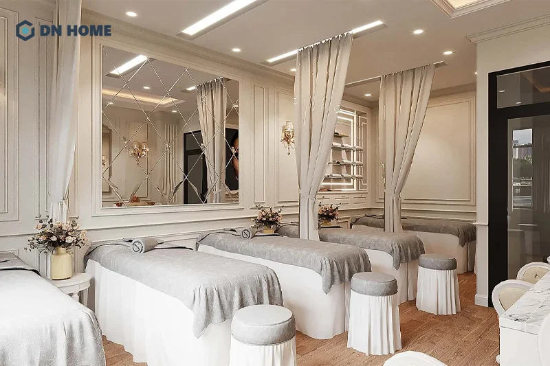 Spa thiết kế theo phong cách hiện đại hướng đến vẻ đẹp sang trọng và tinh tế