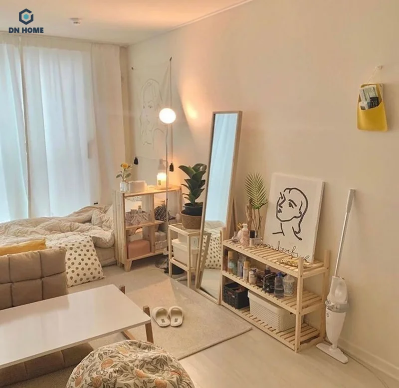 Gợi ý decor phòng trọ không gác theo chuẩn phong cách Hàn Quốc ấm cúng, nhẹ nhàng