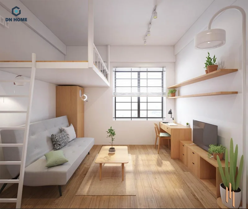Nên trang trí thêm nhiều cây xanh trong phòng trọ gác mái để tạo cảm giác thoải mái, thư giãn