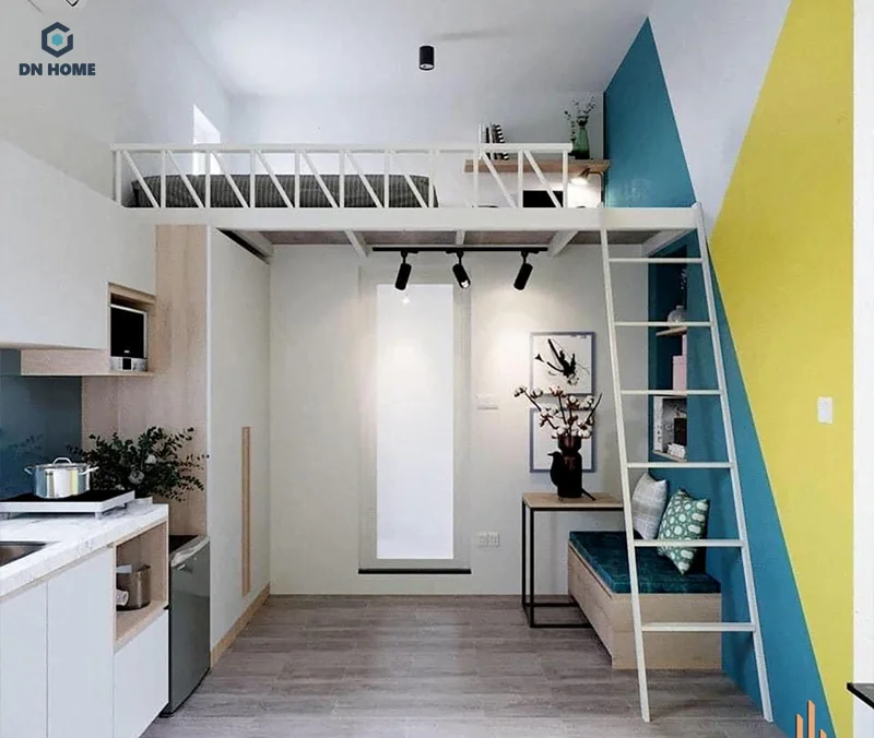 Phòng trọ được decor theo phong cách đơn giản, hiện đại và trẻ trung phù hợp với sinh viên