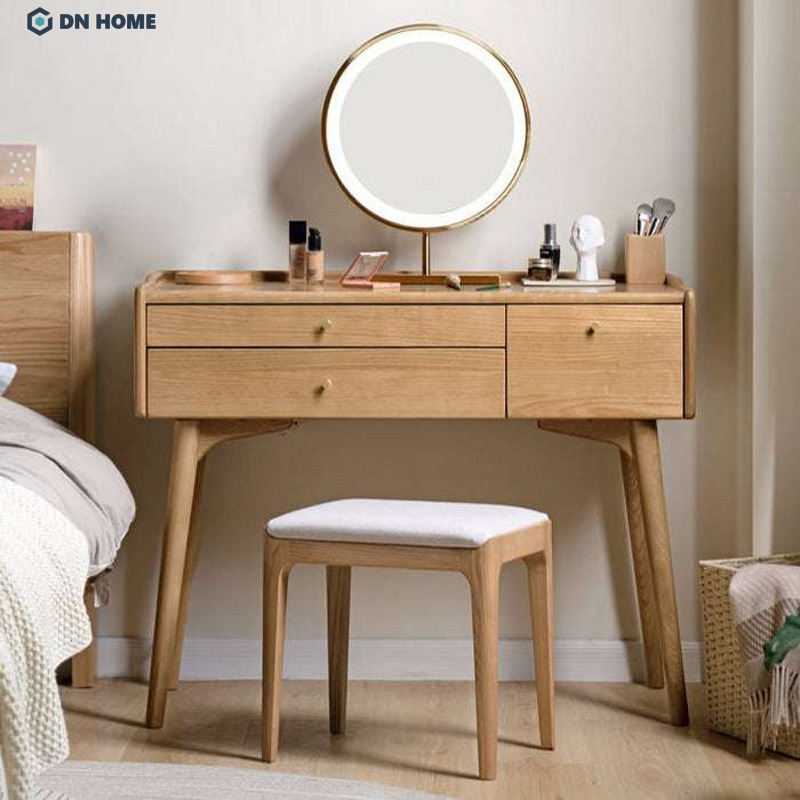 Bàn trang điểm gỗ công nghiệp là lựa chọn tối ưu chi phí hơn nhưng vẫn đảm bảo tính thẩm mỹ