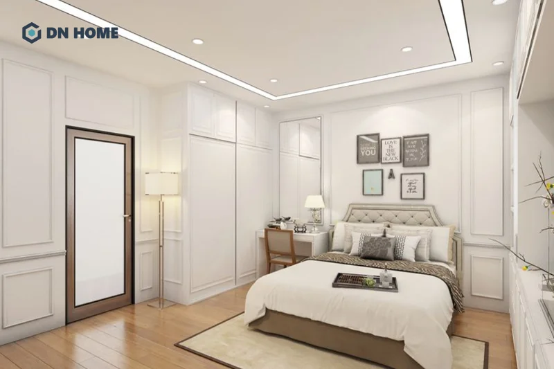 Trần thạch cao phẳng có cấu trúc đơn giản nên thời gian thi công nhanh và chi phí rẻ