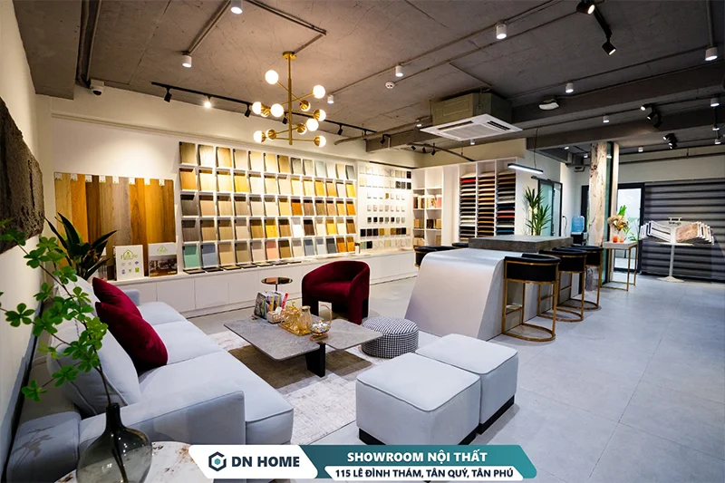 Nội Thất Điểm Nhấn thi công nội thất trọn gói showroom nội thất với phong cách hiện đại, sang trọng
