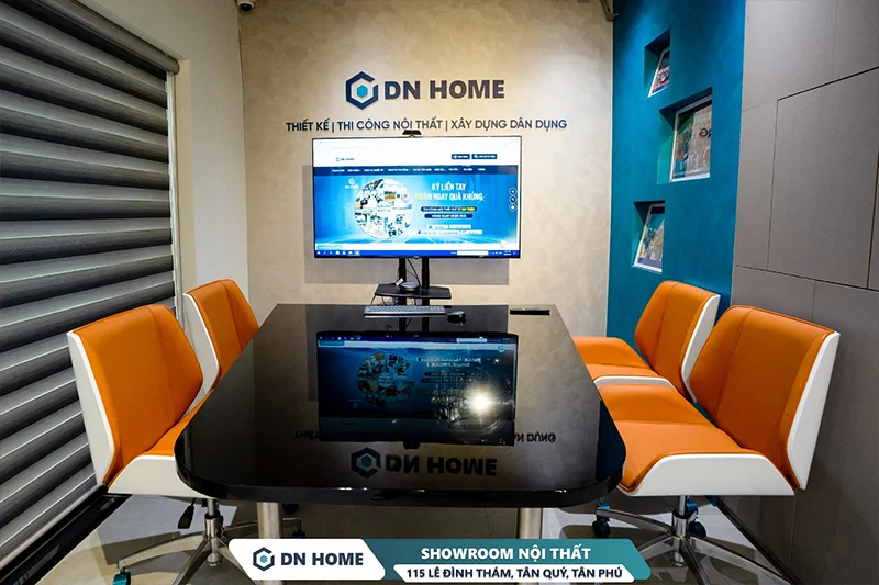 Showroom được thi công bởi Nội Thất Điểm Nhấn đảm bảo tính thẩm mỹ và chuyên nghiệp 