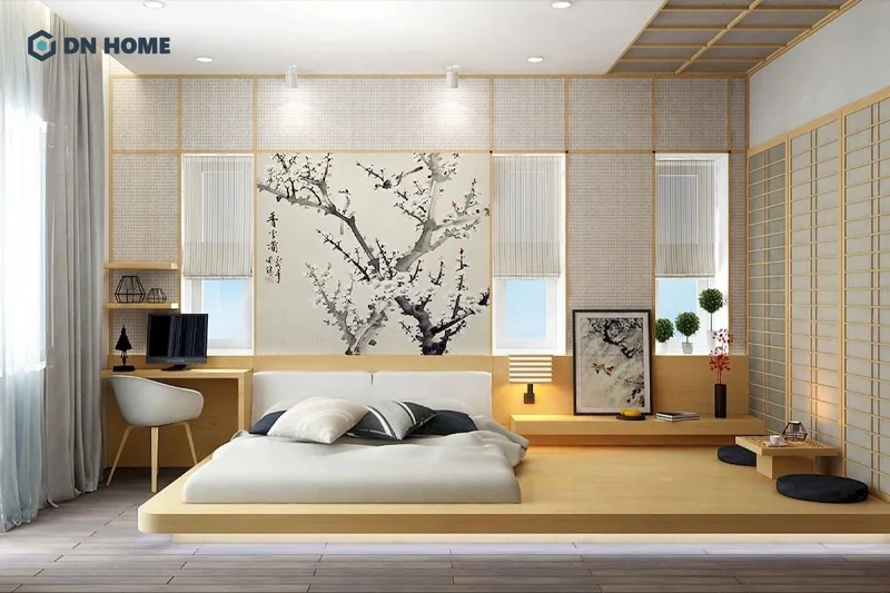 Phòng ngủ không giường phong cách Trung Quốc mang đến vẻ đẹp thoải mái và thân thuộc