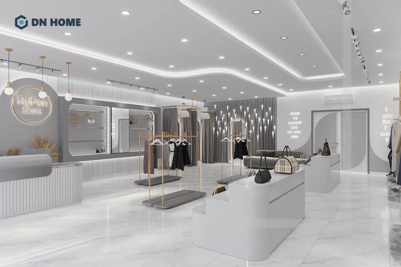 Thiết kế shop là quá trình sắp xếp và bố trí không gian nội thất cửa hàng hợp lý, tối ưu trải nghiệm mua sắm