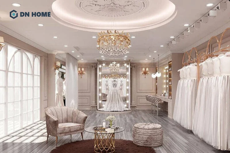 Sự tinh tế, thanh lịch và sang trọng cần được thể hiện trong không gian showroom áo cưới