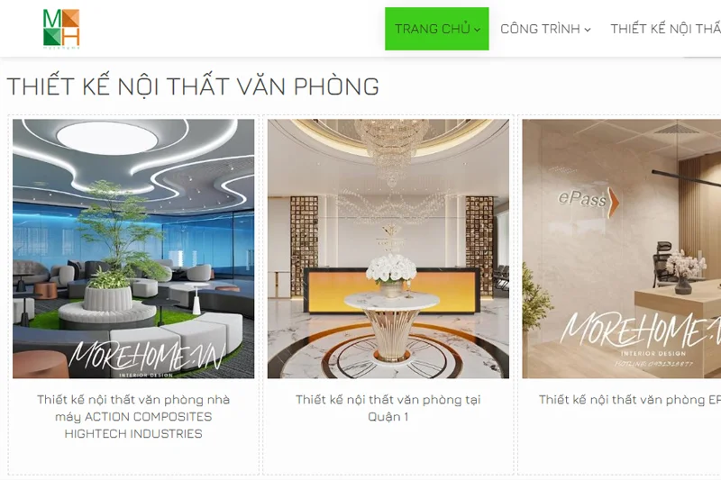 Công ty thiết kế văn phòng HCM chất lượng, chuyên nghiệp - Morehome được thành lập từ năm 2009