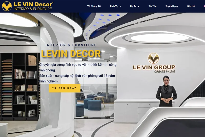Levin Decor là công ty thiết kế văn phòng TPHCM uy tín, hoạt động từ năm 2004