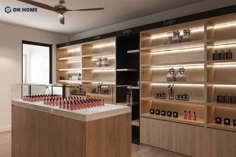 Thiết kế cửa hàng phong cách sang trọng phù hợp với các thương hiệu mỹ phẩm luxury 
