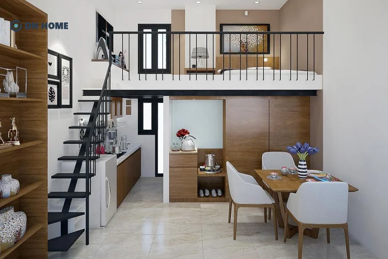 Cầu thang sắt lửng xương cá là cầu thang sắt được thiết kế với phần khung đỡ chạy dọc ở giữa