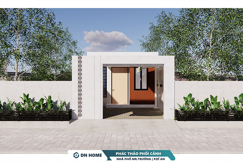 Dự án xây dựng trọn gói nhà phố Mr.Trường có tổng diện tích 195m2, thiết kế theo phong cách Wabi Sabi