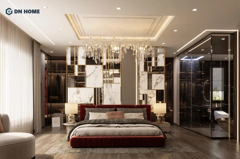 Phòng ngủ diện tích 20m2 có nhà vệ sinh khép kín là xu hướng được ưa chuộng hiện nay