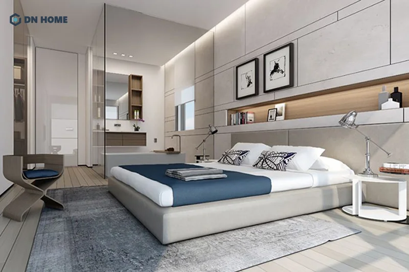 Phòng ngủ 25m2 với không gian rộng rãi bạn có thể thoải mái thiết kế kết hợp nhà vệ sinh khép kín