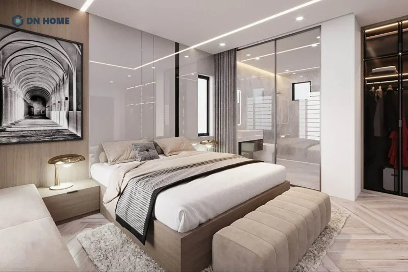 Cần dựa vào diện tích thực tế của phòng ngủ để xác định kích thước nhà vệ sinh khép kín phù hợp