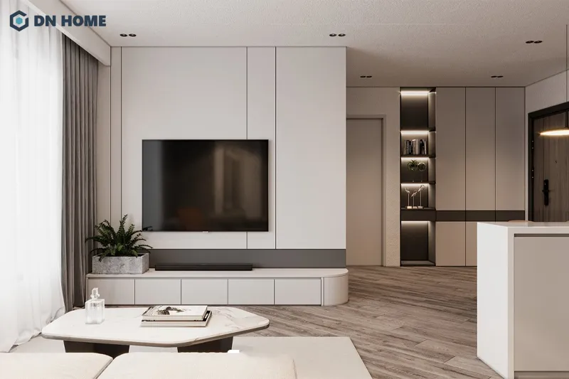 Phong cách hiện đại được ưu tiên lựa chọn khi thiết kế nội thất chung cư diện tích 65m2