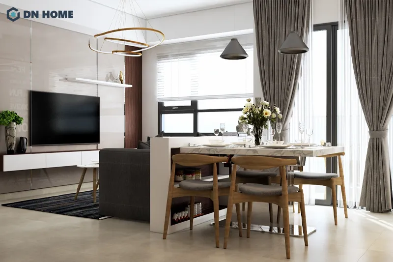 Sử dụng nội thất thông minh là giải pháp hoàn hảo để tiết kiệm diện tích căn hộ 65m2