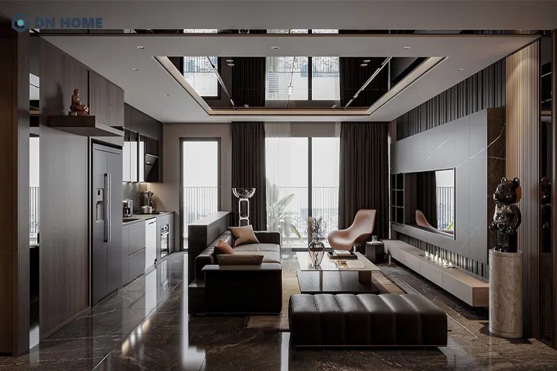 Căn hộ chung cư 2 phòng ngủ phong cách sang trọng thể hiện đẳng cấp của gia chủ