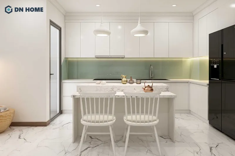 Gam màu sáng, tinh tế được sử dụng phổ biến trong chung cư 2 phòng ngủ phong cách Bắc Âu