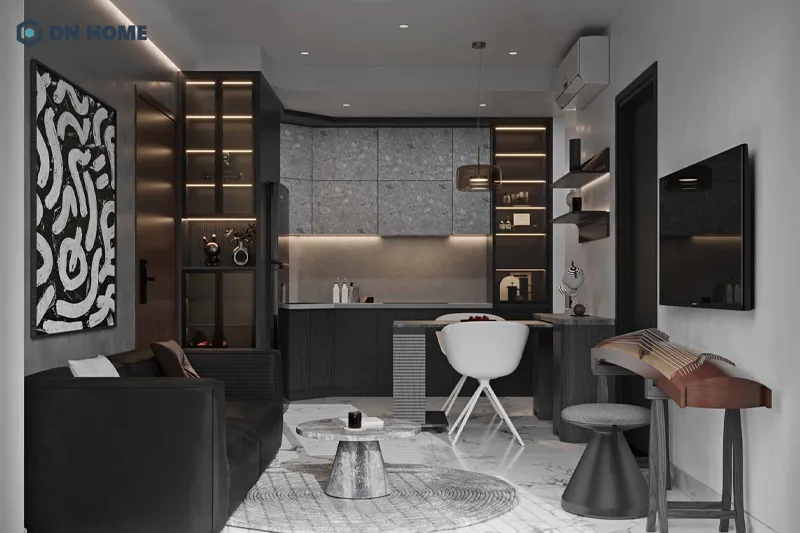 Thiết kế không gian mở giúp chung cư nhỏ trong thoáng đãng, rộng rãi hơn