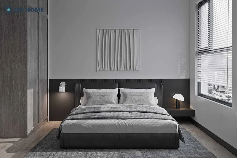 Ánh sáng tự nhiên được tận dụng khi thiết kế không gian phòng ngủ chung cư