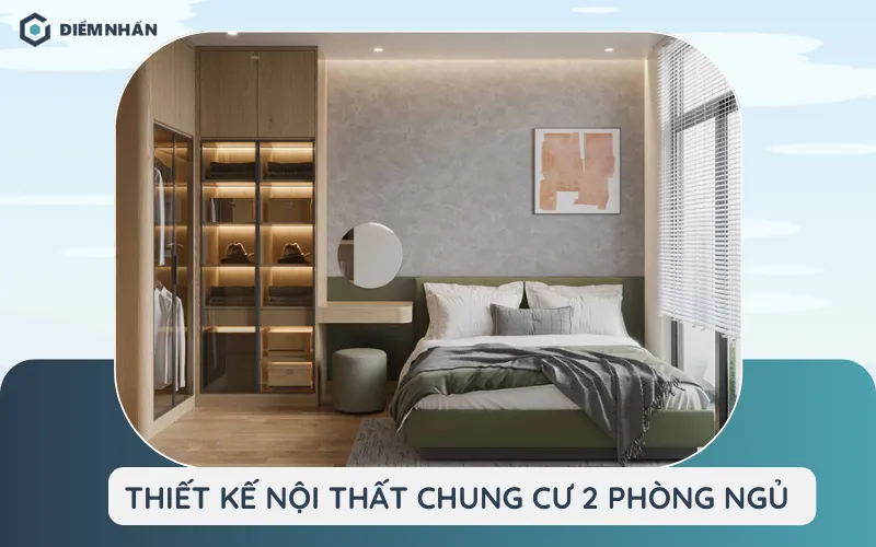 thiết kế nội thất chung cư 2 phòng ngủ