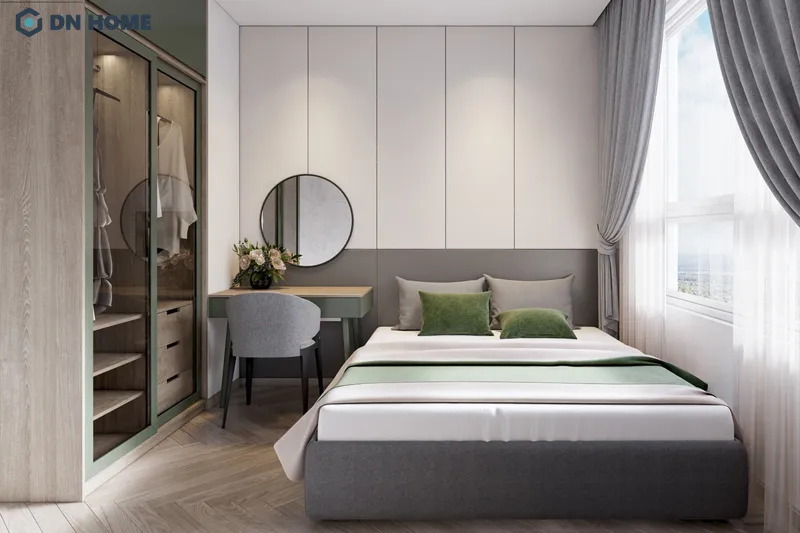 Phòng ngủ một được thiết kế sang trọng, phù hợp dành cho vợ chồng sử dụng