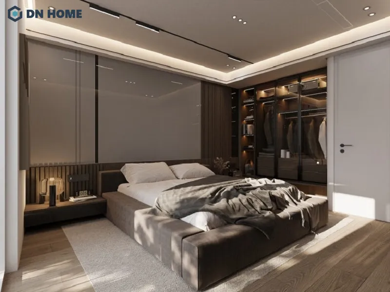 Tone màu trầm ấm giúp không gian thêm phần sang trọng