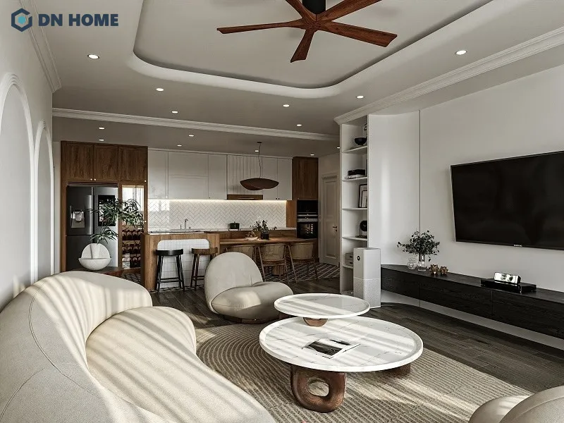 Phân chia không gian hợp lý giúp các khu vực không bị chật chội