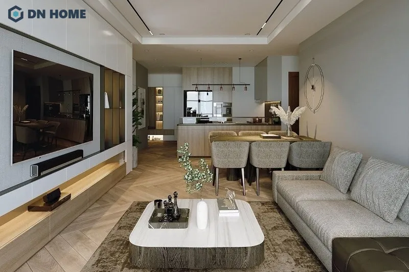 Thiết kế nội thất chung cư 60m2 - 1 phòng ngủ