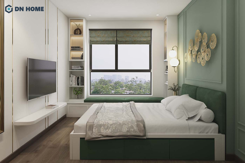 Chi tiết kim loại mạ vàng làm tăng sự đẳng cấp trong không gian chung cư Luxury