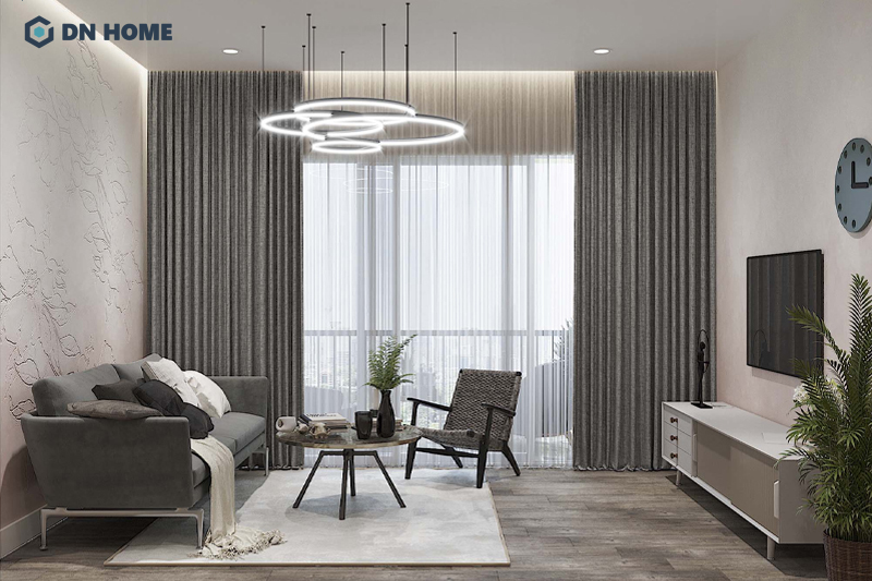 Thiết kế liên thông không gian chung với ban công tạo cảm giác chung cư rộng rãi hơn