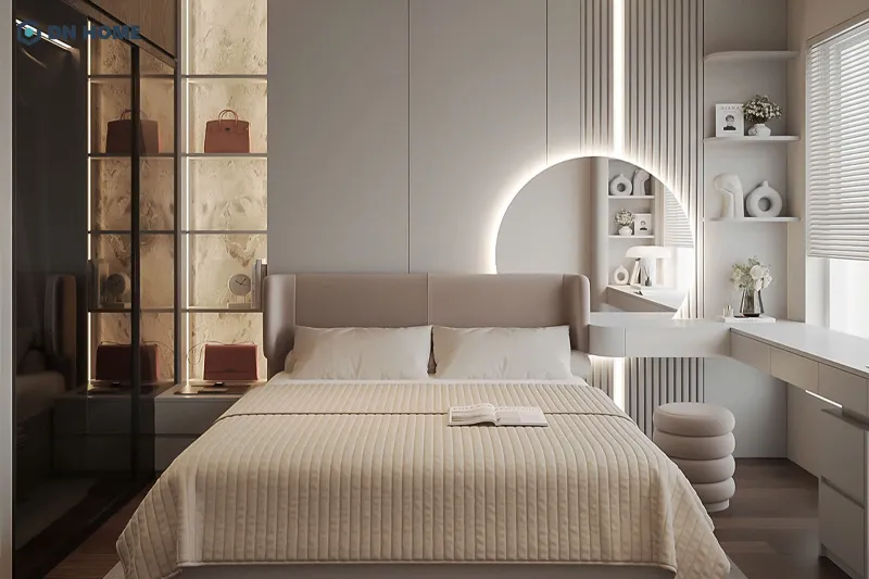 Phòng ngủ được thiết kế tối ưu diện tích và công năng, đảm bảo tiện nghi trong sinh hoạt hằng ngày