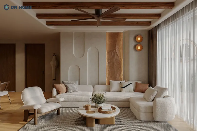Phong cách thiết kế Bắc Âu tạo nên bầu không khí thư giãn, bình yên cho căn chung cư 90m2
